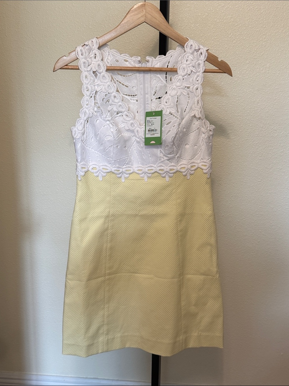 Lilly Pulitzer 🍋White Crochet Top Yellow Dress